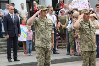 Одесса встретила бойцов 18-го территориального батальона (фото)