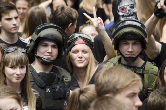 На Ланжероне прошла традиционная водная битва (фото)