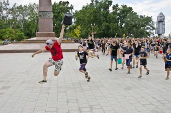 На Ланжероне прошла традиционная водная битва (фото)