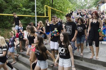На Ланжероне прошла традиционная водная битва (фото)