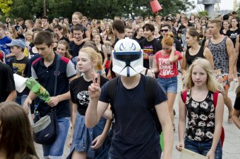 На Ланжероне прошла традиционная водная битва (фото)