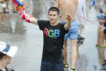 На Ланжероне прошла традиционная водная битва (фото)