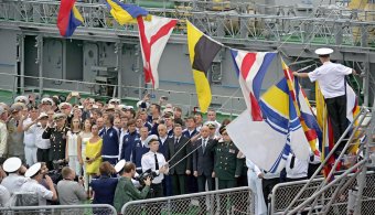 В Одессе торжественно отмечают день ВМС Украины (фото)