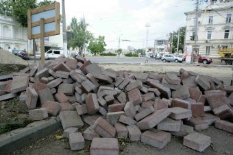 Реконструкция площади разворотного кольца 17-го и 18-го трамваев глазами фотографа
