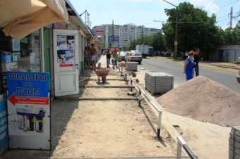 Благоустройство территории вокруг Малиновского рынка стартовало! (фото)
