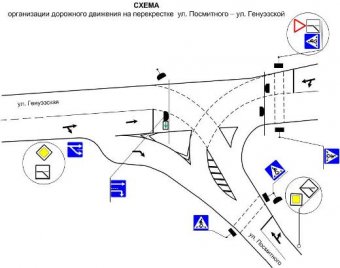 Новые светофоры появились на перекрестке улиц Генуэзской и Посмитного 