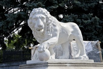 Отреставрированных львов у Воронцовского дворца откроют ко Дню города