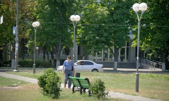 Площадь имени Бориса Деревянко через фотообъектив(фото)