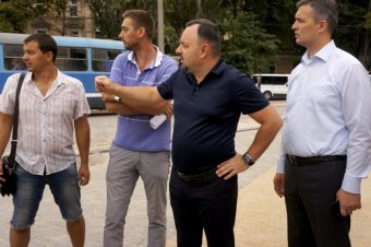 Фотоотчет в ходе благоустройства разворотного кольца трамваев на Итальянском бульваре (фото)