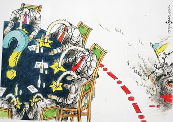 На Соборной площади Одессы проходит выставка политической карикатуры (фото)