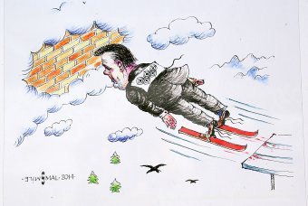 На Соборной площади Одессы проходит выставка политической карикатуры (фото)