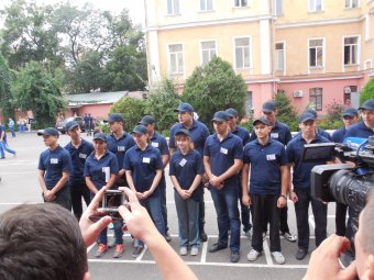В Одессе прошла открытая тренировка новых полицейских