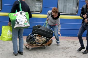 На Одесском железнодорожном вокзале -  час-пик (фото)