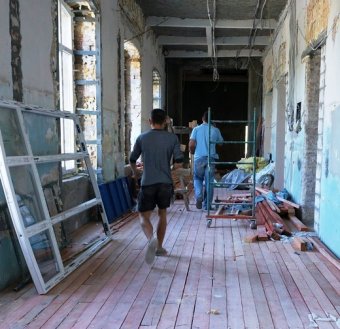 В Одессе продолжается капремонт детской поликлиники №7 по ул. Старопортофранковской
