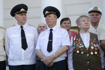Торжественная церемония поднятия флага Одессы