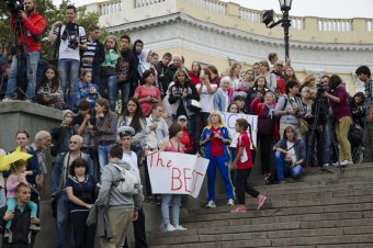 В забеге по Потемкинской лестнице приняли участие 500 одесситов