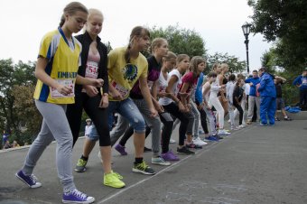 В забеге по Потемкинской лестнице приняли участие 500 одесситов