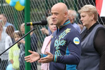 Открытие спортплощадки одесской школы №81 после реконструкции (фото)