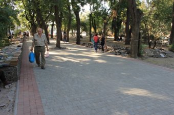 Одесские власти отчитываются о работах по благоустройству Итальянского бульвара (фото)