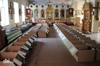 В Одесской епархии вновь выдавали гуманитарную помощь нуждающимся (фото)