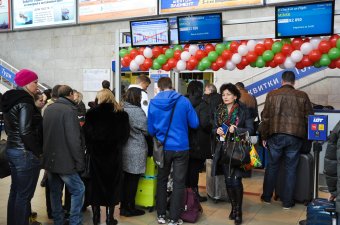 Одесса встретила первый рейс авиакомпании „Белавиа” из Минска