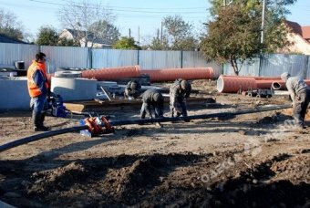На Щорса устанавливается новая насосная станция и ливнеотвод