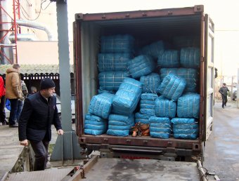 В Одессу прибыло около 14 тонн гуманитарной помощи из Латвии (фото)