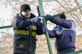 172 дерева на Приморском бульваре Одессы заново украшены разноцветной подсветкой (фото)