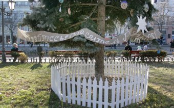 В Горсаду появилась «Народная ёлка» (фото)