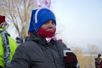 В Одессе прошел рождественский велопробег (фото)