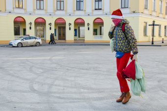 В Одессе прошел рождественский велопробег (фото)