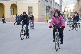 В Одессе прошел рождественский велопробег (фото)