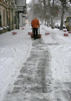 Снег в Одессе (фото)