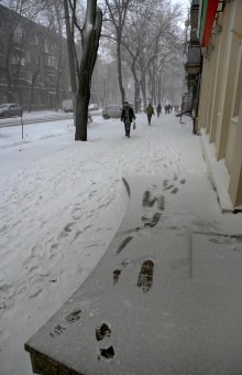 Снег в Одессе (фото)