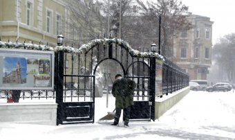 Снег в Одессе (фото)