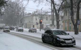 Снег в Одессе (фото)