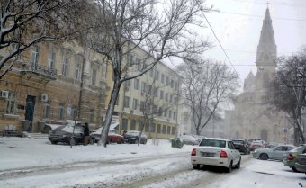 Снег в Одессе (фото)