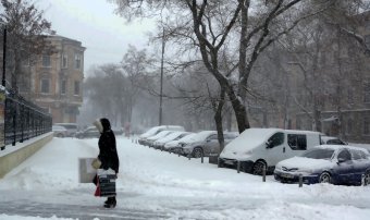 Снег в Одессе (фото)