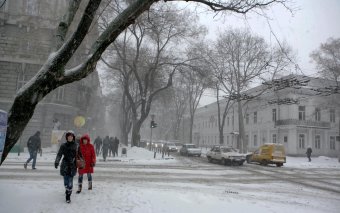 Снег в Одессе (фото)