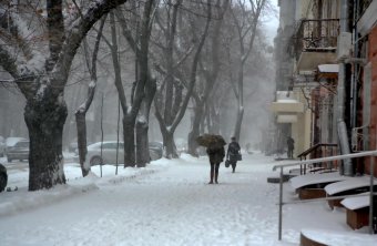 Снег в Одессе (фото)