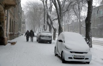 Снег в Одессе (фото)