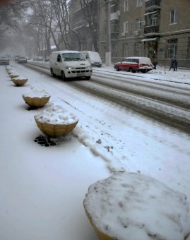 Снег в Одессе (фото)