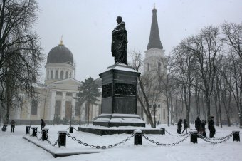 Снег в Одессе (фото)