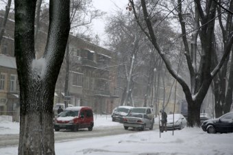 Снег в Одессе (фото)