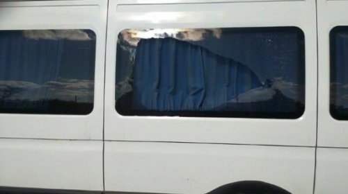 Обстрел маршрутки: полиция обнародовала фото и видео с места преступления