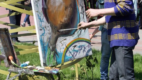 Митинг на Куликовом поле: листовки, георгиевские ленточки и черные шары (фоторепортаж)