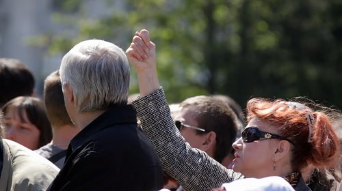 Митинг на Куликовом поле: листовки, георгиевские ленточки и черные шары (фоторепортаж)