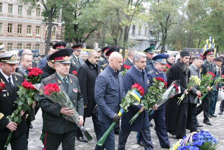 По традиции празднования Дня защитника Украины в Одессе начались торжественной церемонией в парке имени Шевченко (фоторепортаж)