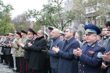 По традиции празднования Дня защитника Украины в Одессе начались торжественной церемонией в парке имени Шевченко (фоторепортаж)