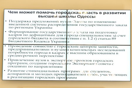 Городская власть и  вузы Одессы наметили приоритеты взаимоотношений в новом году (фото)